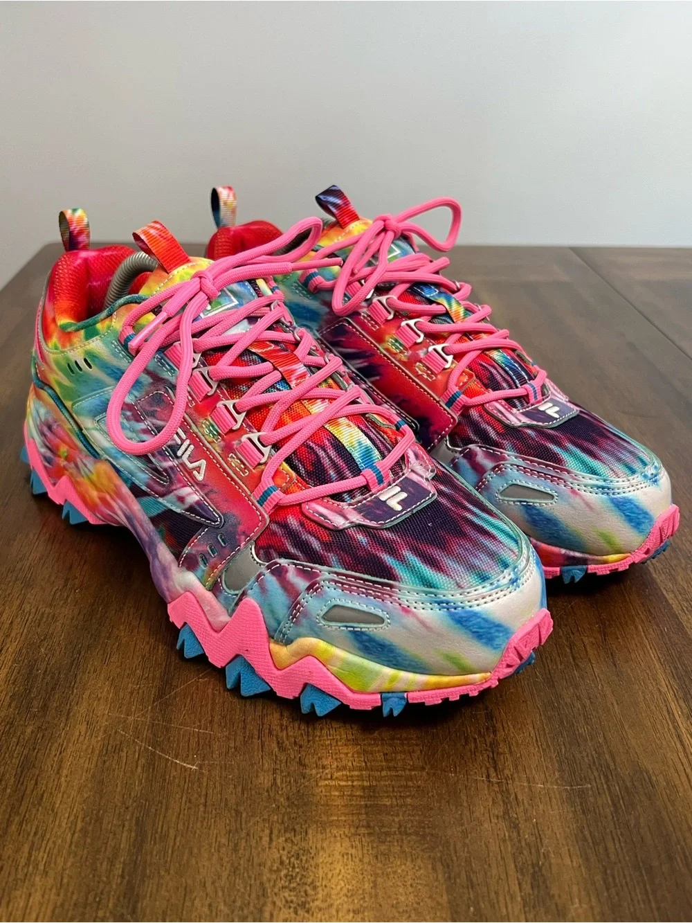 Fila Multicolor Tie Dye Sneakers 5JM01565-781 Womens Size 11